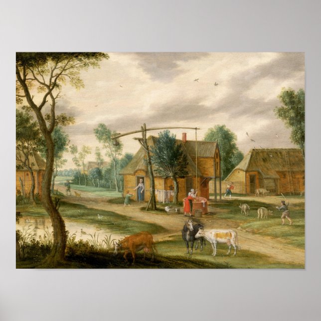 A village landscape poster (Front)