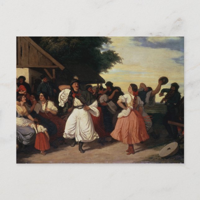 A Village Wedding Feast Postcard (Front)