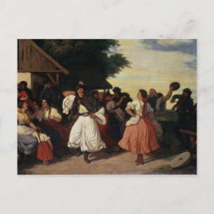A Village Wedding Feast Postcard