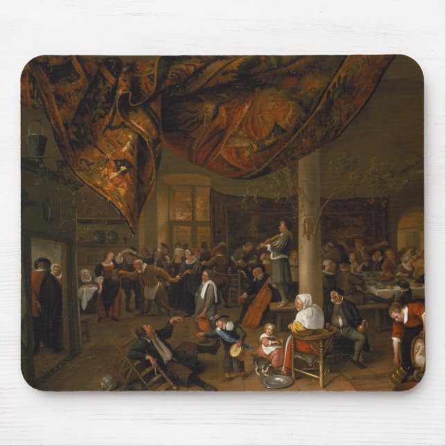 A Village Wedding Feast with Revellers Mouse Mat (Front)
