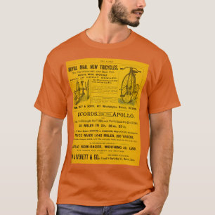 A vintage advertisement for a Royal Mail Tricycle T-Shirt
