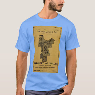 A vintage advertisement for cowboy saddles T-Shirt