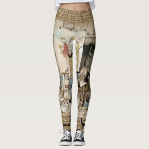 A Vintage art print Leggings