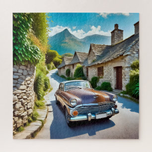 A vintage car jigsaw puzzle