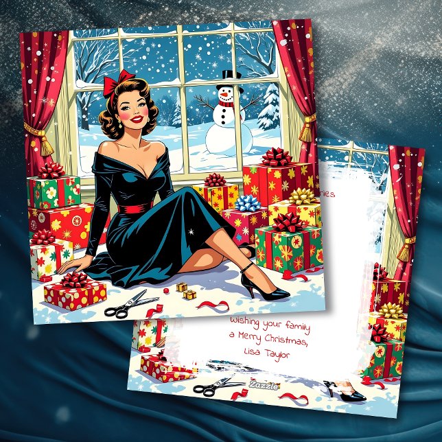 A Vintage Christmas Nostalgic Poem Personalized Holiday Card (Creator Uploaded)