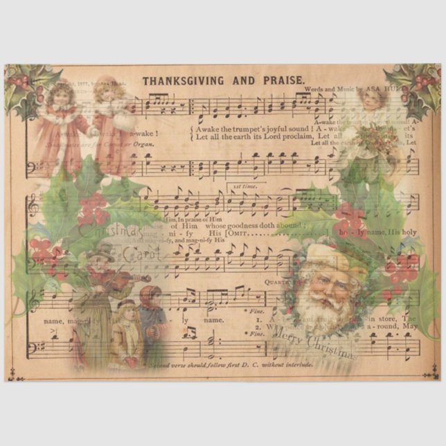 A Vintage Christmas Series Design 3 Tissue Paper (Front)