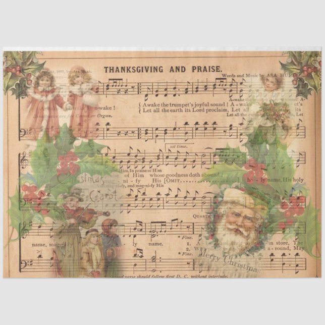 A Vintage Christmas Series Design 4 Tissue Paper (Front)
