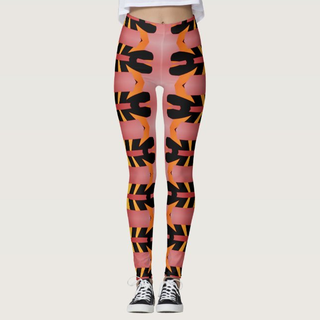 A vintage colourful pattern "Ratti_Creative_Arts"  Leggings (Front)