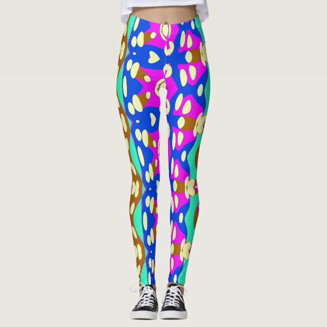 A vintage colourful pattern "Ratti_Creative_Arts"  Leggings (Front)