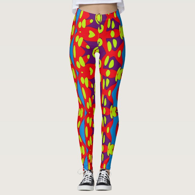 A vintage colourful pattern "Ratti_Creative_Arts"  Leggings (Front)