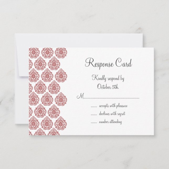 A Vintage Damask RSVP (red) (Front)