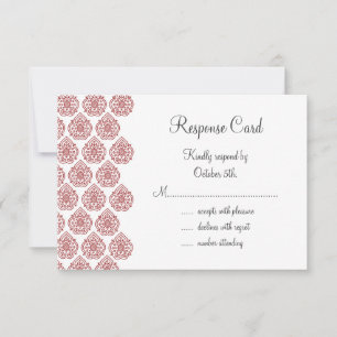 A Vintage Damask RSVP (red)