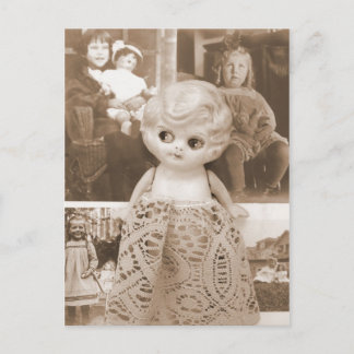 A Vintage Doll Affair Postcard