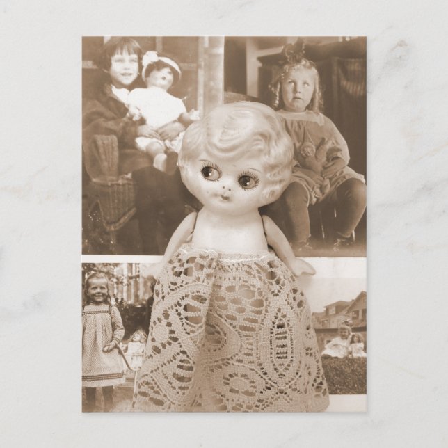 A Vintage Doll Affair Postcard (Front)