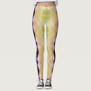 A vintage fabric texture "Ratti_Creative_Arts" Leg Leggings