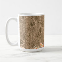 A vintage floral pattern with intricate brown desi