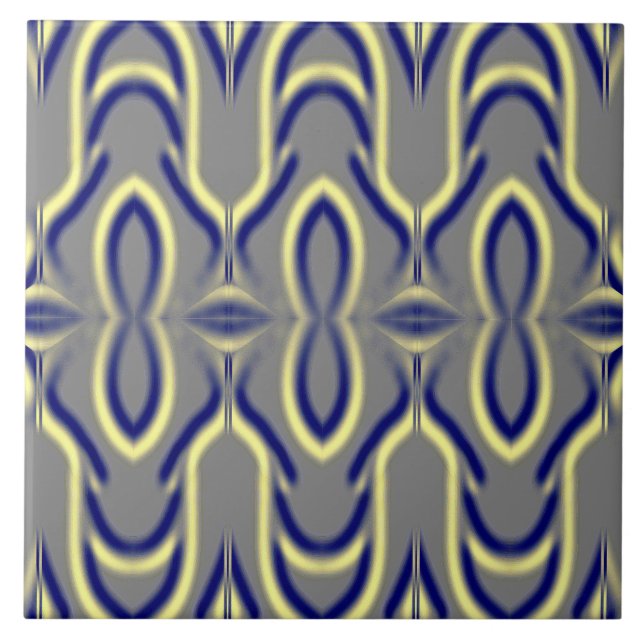 A vintage grey colour classic pattern ceramic tile (Front)