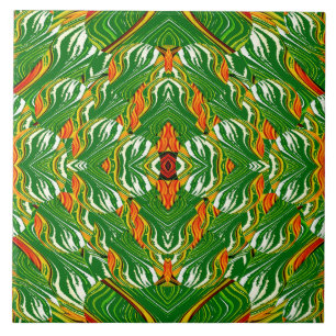 A vintage multicolor classic pattern ceramic tile