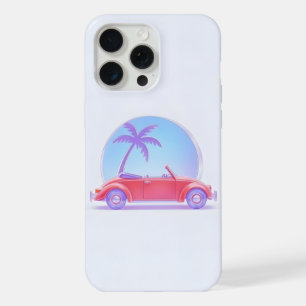 A vintage red convertible car parked on a sunny iPhone 15 pro max case