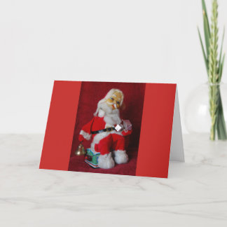 A Vintage Santa Claus toy for Christmas Card