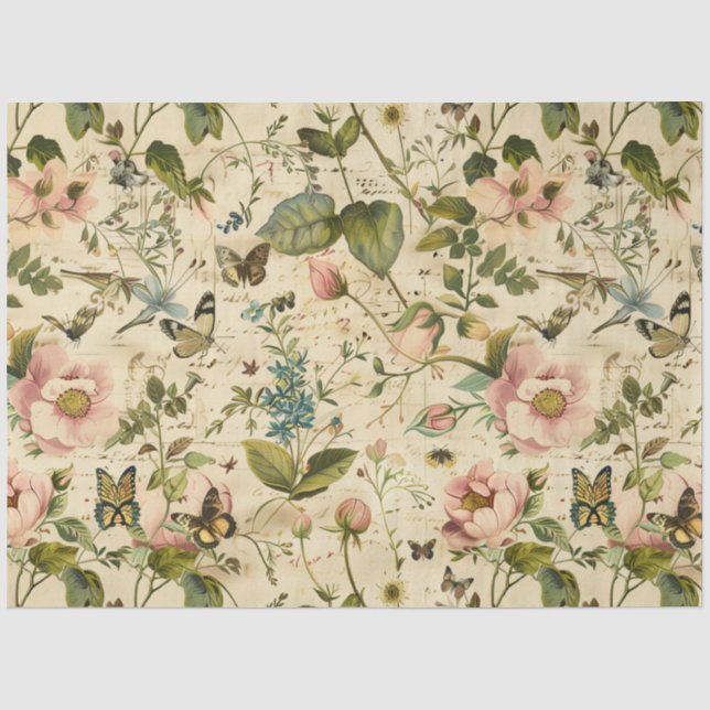 A Vintage Spring Series Design #19 Tissue Paper (Front)