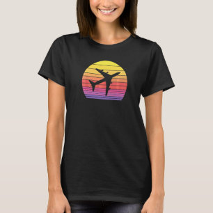 A vintage sunset 747 jet aeroplane  4 T-Shirt