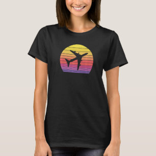 A vintage sunset 747 jet aeroplane  4 T-Shirt