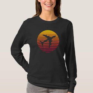A vintage sunset 747 jet aeroplane 4 T-Shirt
