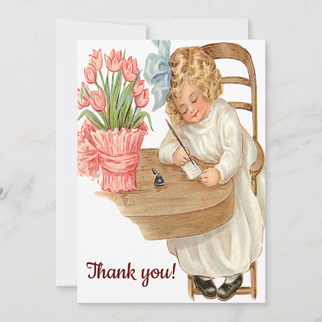A Vintage Thank You Note Card (Front)