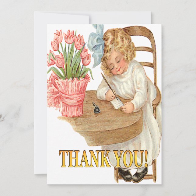 A Vintage Thank You Note for Gift (Front)