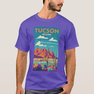 A Vintage Travel Art of Tucson Arizona US Oversize T-Shirt