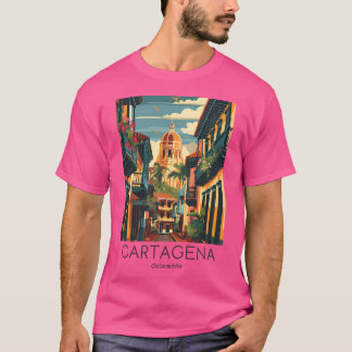 A Vintage Travel Illustration Of Cartagena - Colom T-Shirt