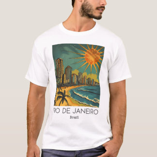 A Vintage Travel Illustration Of Rio De Janeiro -  T-Shirt