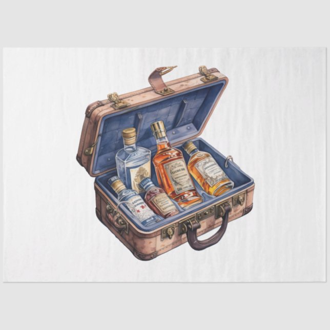 A Vintage Whiskey Design Series 15 Tissue Paper (Front)