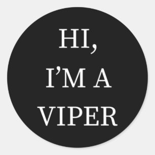 a Viper Snake Halloween Shirt Funny Last Minute Classic Round Sticker