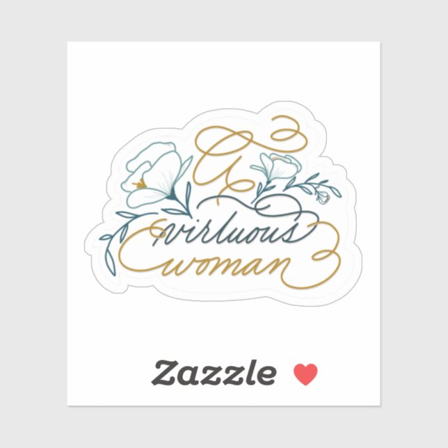 A Virtuous Woman Flourished Sticker (Sheet)