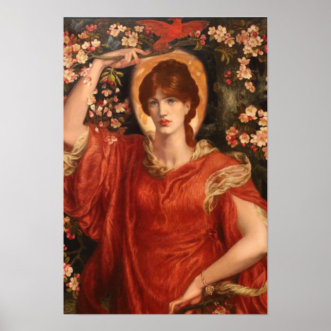 A Vision of_Fiammetta 1878 Dante Gabriel Rossetti Poster (Front)