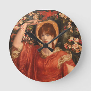 A Vision of Fiammetta 1878 Dante Gabriel Rossetti Round Clock