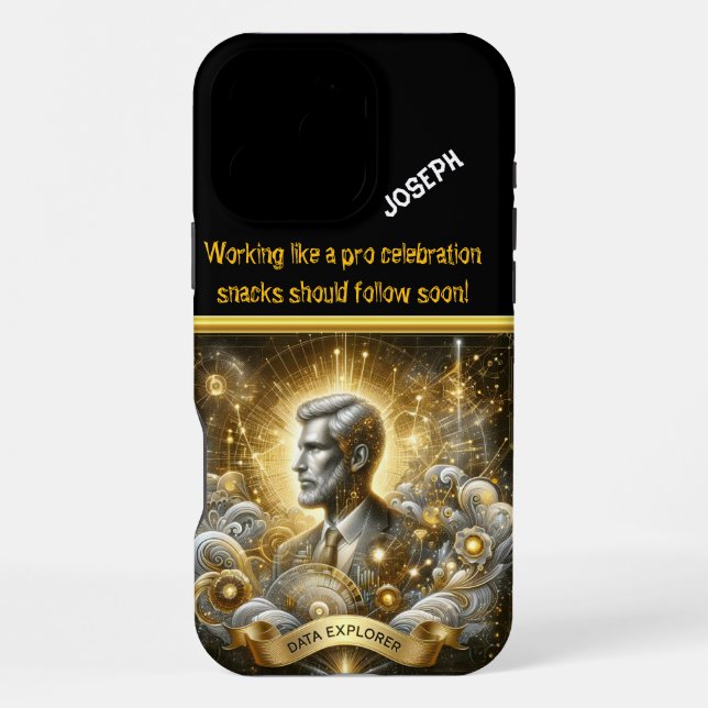 A Visionary Data Scientist Illuminating the Future iPhone Case (Back)
