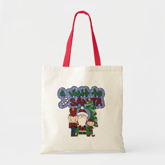 A Visit to Santa Tshirts and Gifts Tote Bag (Front)