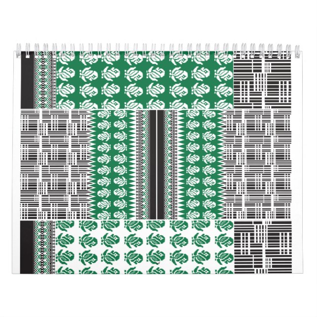 A visually appealing green and black pattern, acce calendar (Cover)