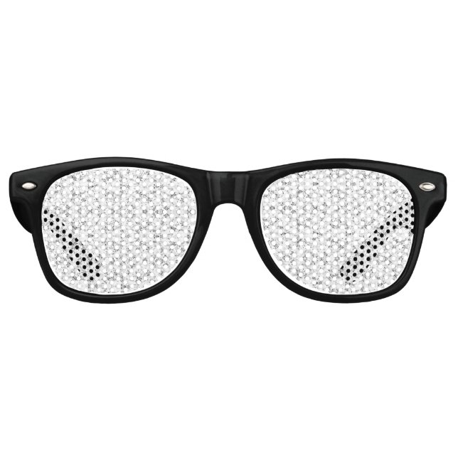 A visually striking white and black patterned wall retro sunglasses (Front)