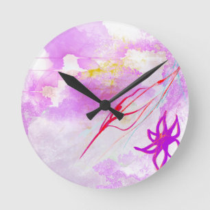 A vivid abstraction round clock