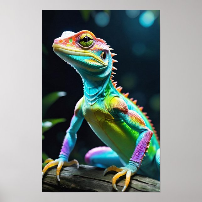 A Vividly Coloured Reptile Poster (Front)