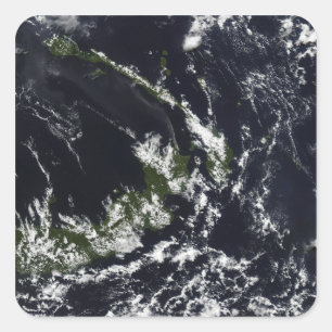 A volcanic plume from the Rabaul caldera Square Sticker