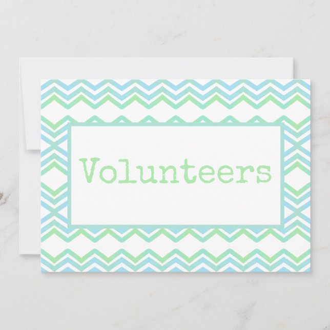 A Volunteer Thank You Card (Front)
