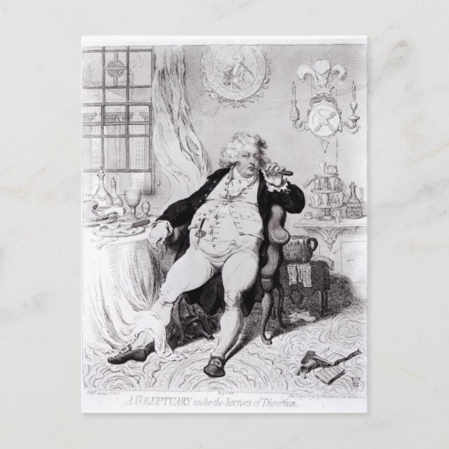 A Voluptuary under the Horrors of Digestion Postcard (Front)