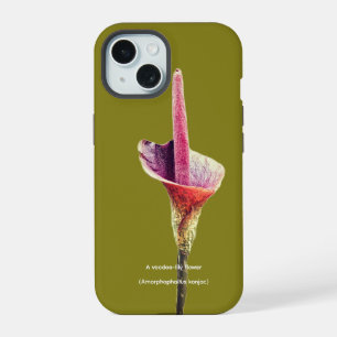 A voodoo-lily flower iPhone 15 case