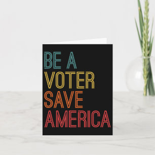 A Voter Save America Vote Retro Vintage Card