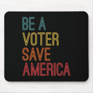 A Voter Save America Vote Retro Vintage Mouse Mat